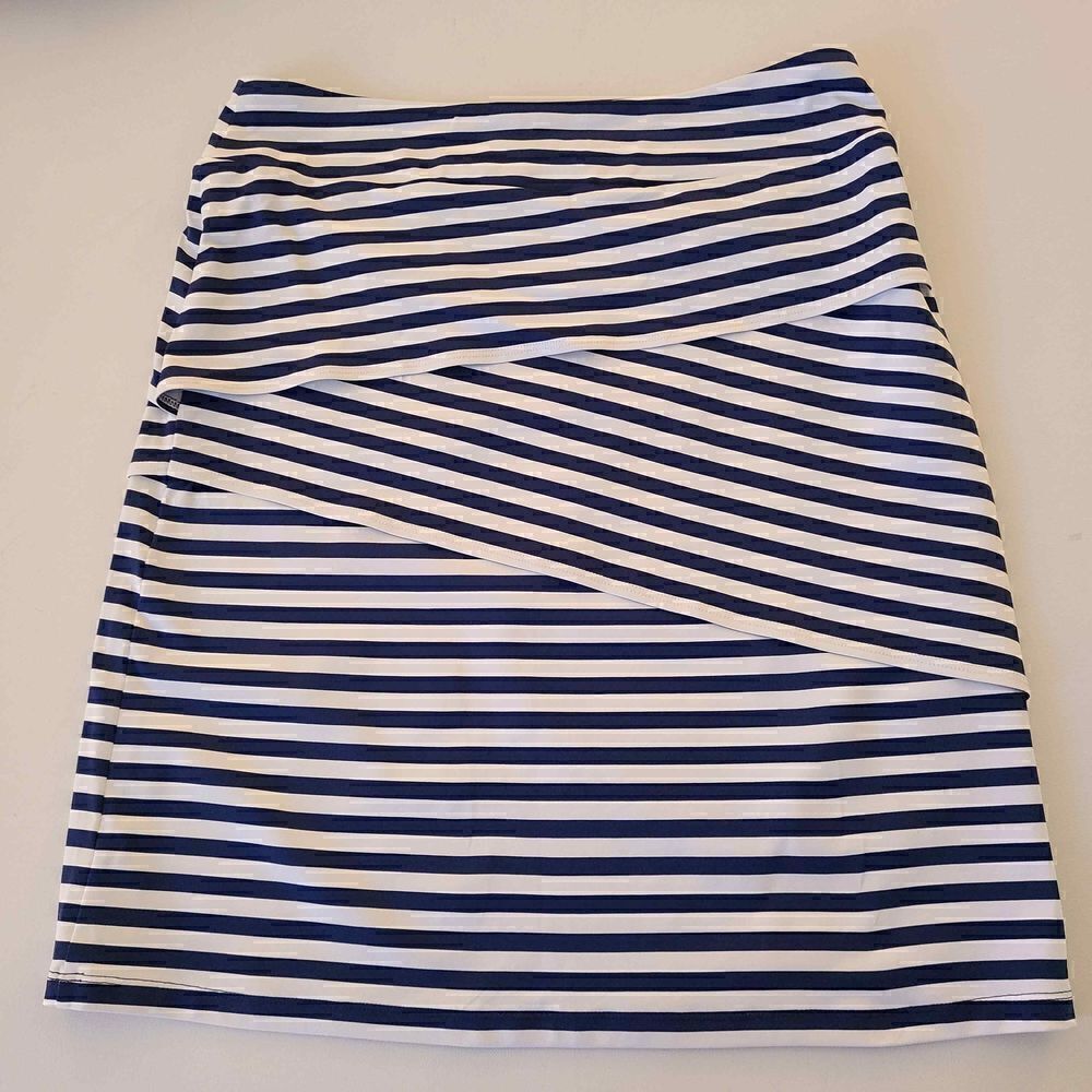 McLaughlin Womens Elastic Waist Tiered Skirt